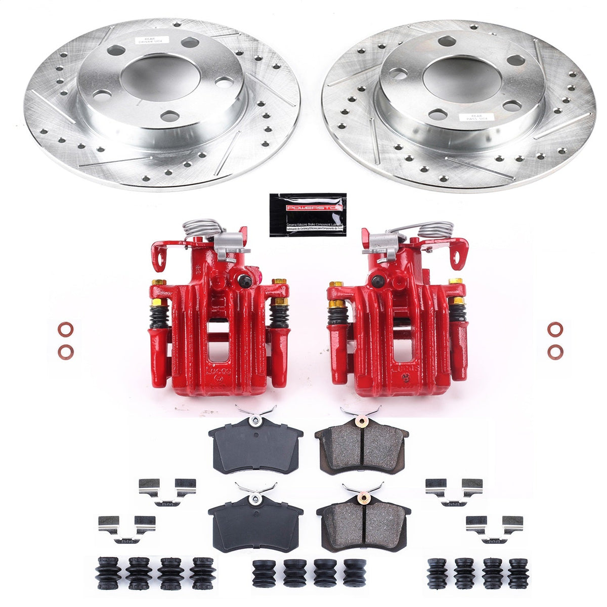 PowerStop Rear Z23 Evolution Sport Brake Kit w/ Calipers | Volkswagen Passat (99-05) (KC585)