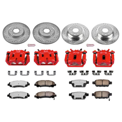 PowerStop Front and Rear Z36 Truck & Tow Brake Kit w/ Calipers | Acura TL (09-14) (KC5856-36)