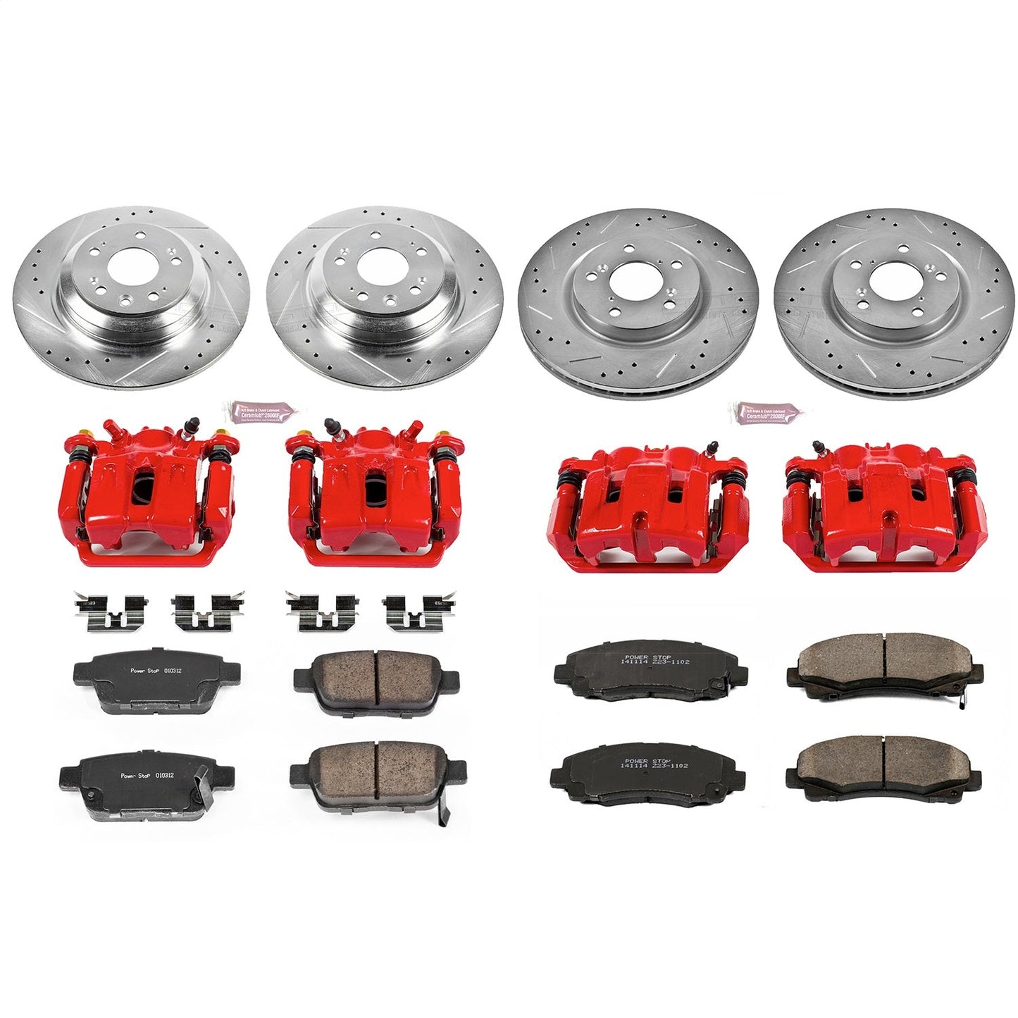 PowerStop Front & Rear Z23 Evolution Sport Brake Kit w/ Calipers | Acura TL (09-14) (KC5856)