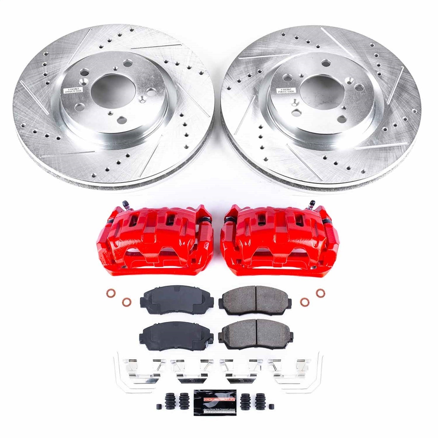 PowerStop Front Z23 Evolution Sport Brake Kit w/ Calipers | Honda Odyssey (11-14) (KC5857)