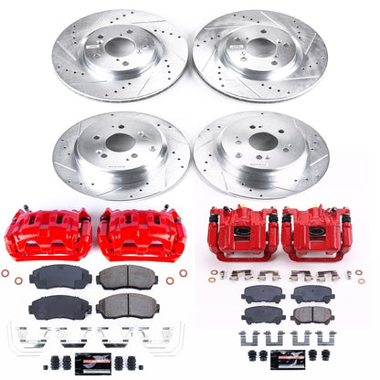 PowerStop Front & Rear Z23 Evolution Sport Brake Kit w/ Calipers | Honda Odyssey (11-14) (KC5858)