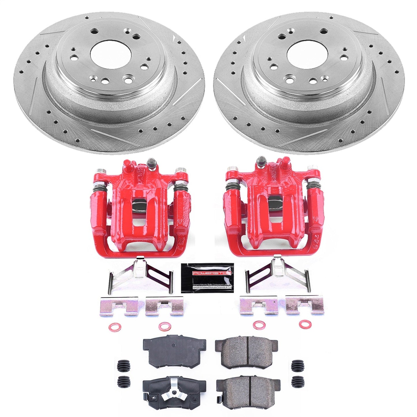 PowerStop Rear Z23 Evolution Sport Brake Kit w/ Calipers | Honda Accord Crosstour (10-11) (KC5859)
