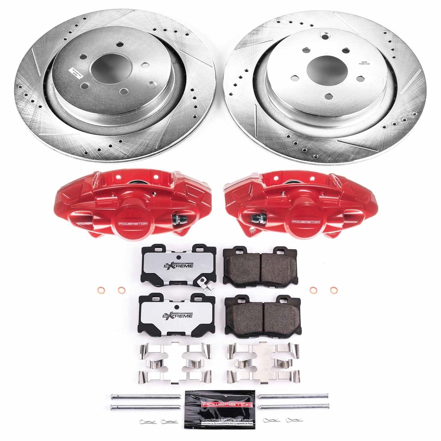 PowerStop Rear Z26 Street Warrior Brake Kit w/ Calipers | Infiniti FX50 (09-13) (KC5861-26)