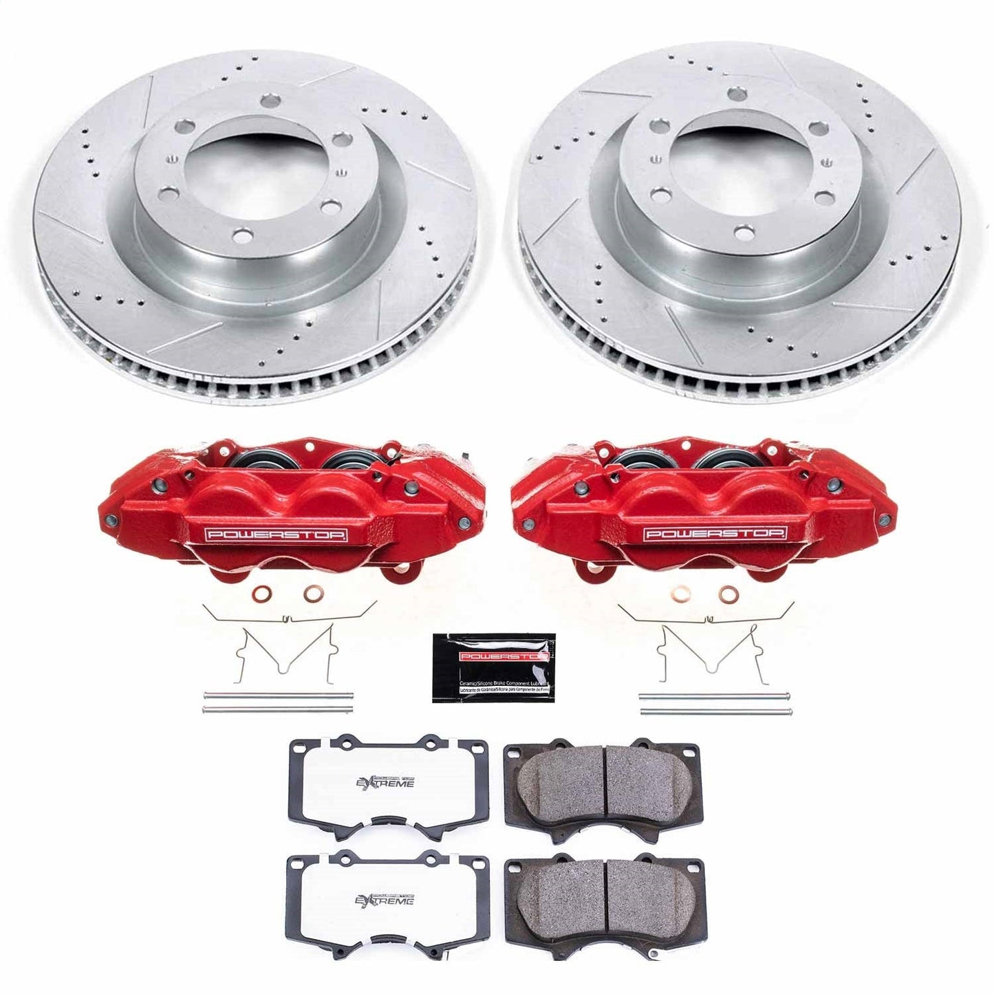 PowerStop Front Z36 Truck & Tow Brake Kit w/ Calipers | Toyota 4Runner (10-15) (KC5873-36)
