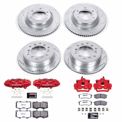 PowerStop Front and Rear Z36 Truck & Tow Brake Kit w/ Calipers | Toyota 4Runner (10-15) (KC5874-36)