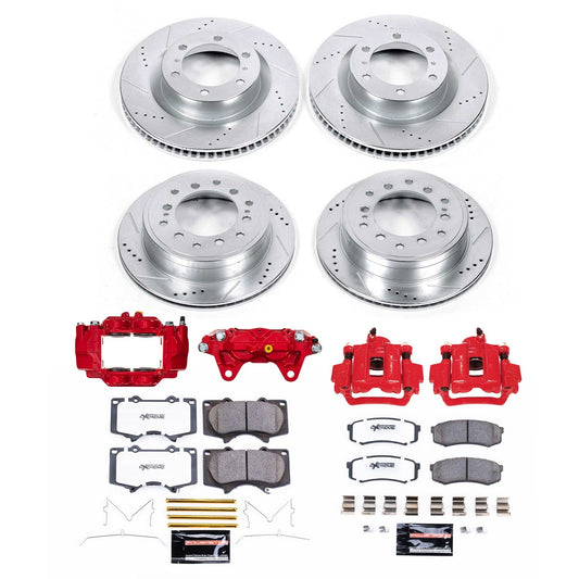 PowerStop Front and Rear Z36 Truck & Tow Brake Kit w/ Calipers | Toyota 4Runner (15-22) (KC5874A-36)