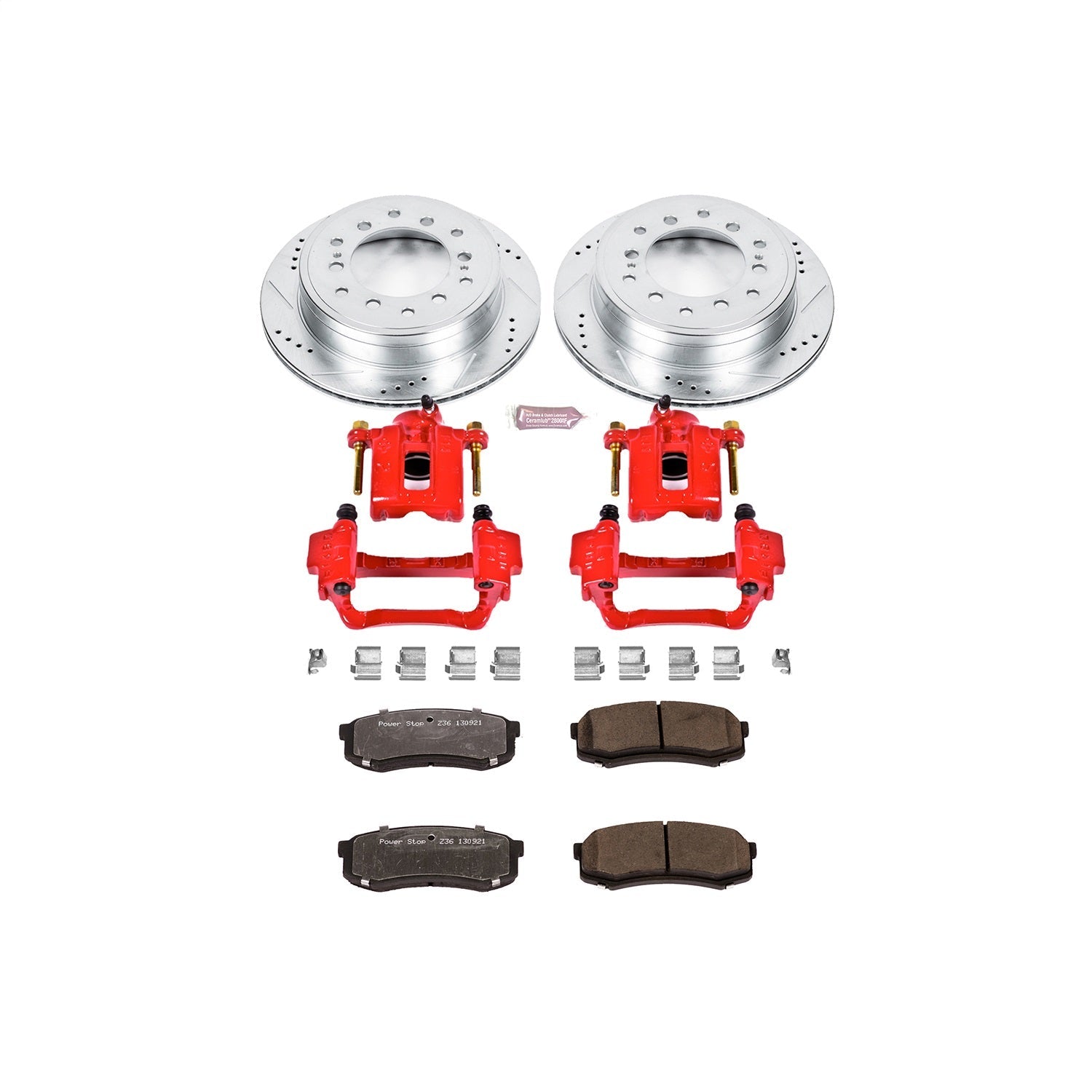 PowerStop Rear Z36 Truck & Tow Brake Kit w/ Calipers | Lexus GX460 (10-19) (KC5875-36)
