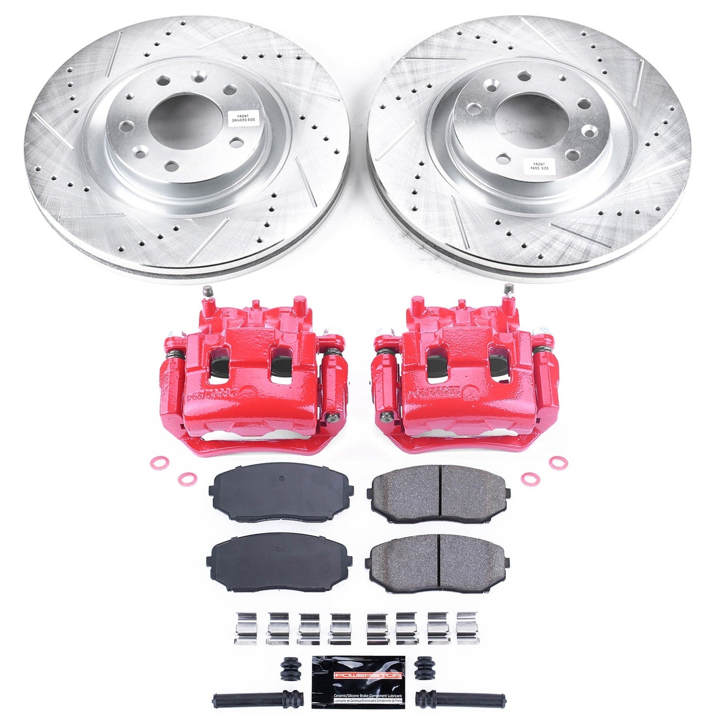 PowerStop Front Z23 Evolution Sport Brake Kit w/ Calipers | Mazda CX-9 (11-15) (KC5878A)