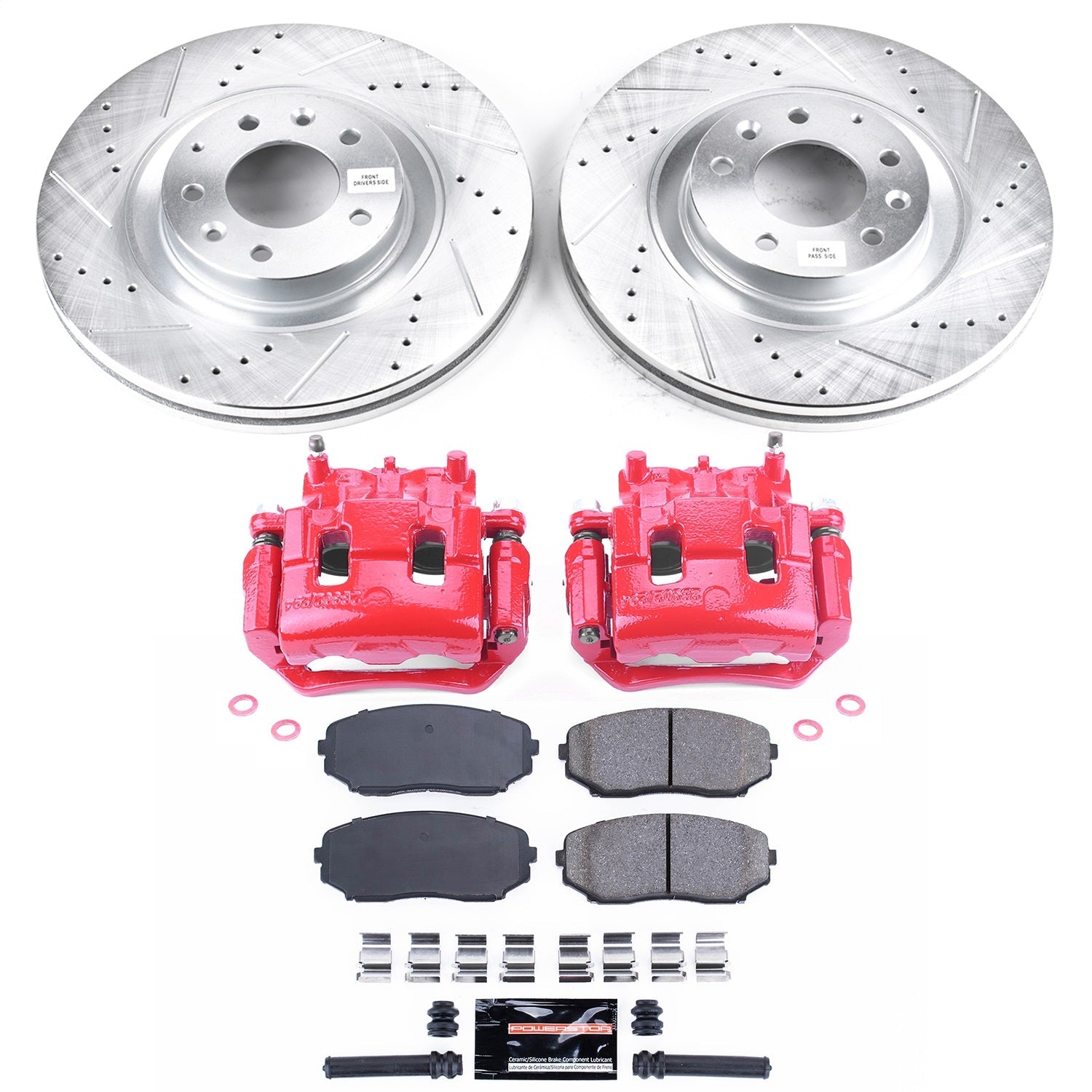 PowerStop Front Z23 Evolution Sport Brake Kit w/ Calipers | Mazda CX-9 (11-15) (KC5878A)