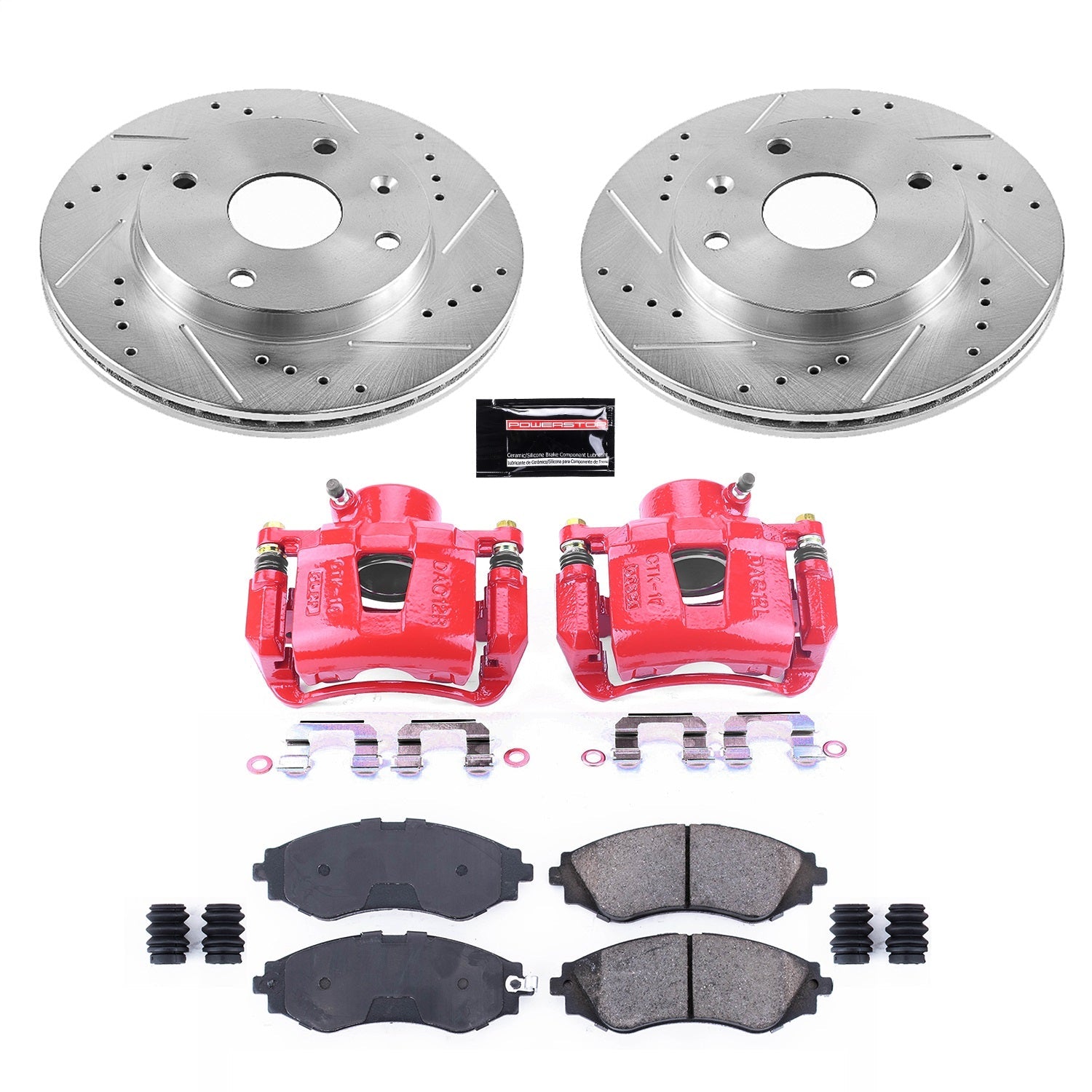 PowerStop Front Z23 Evolution Sport Brake Kit w/ Calipers | Suzuki Forenza (04-08) (KC5894)