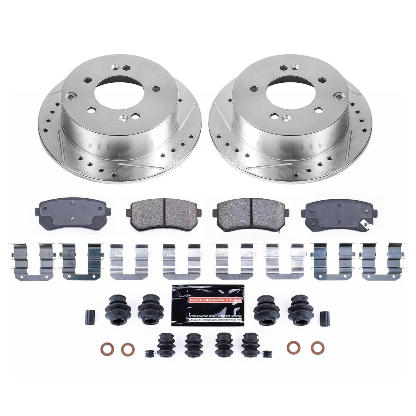 PowerStop Rear Z23 Evolution Brake Kit w/ Calipers | Kia Forte Koup (10-13) (KC5915)