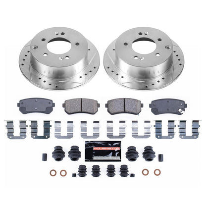 PowerStop Rear Z23 Evolution Brake Kit w/ Calipers | Kia Forte Koup (10-13) (KC5915)