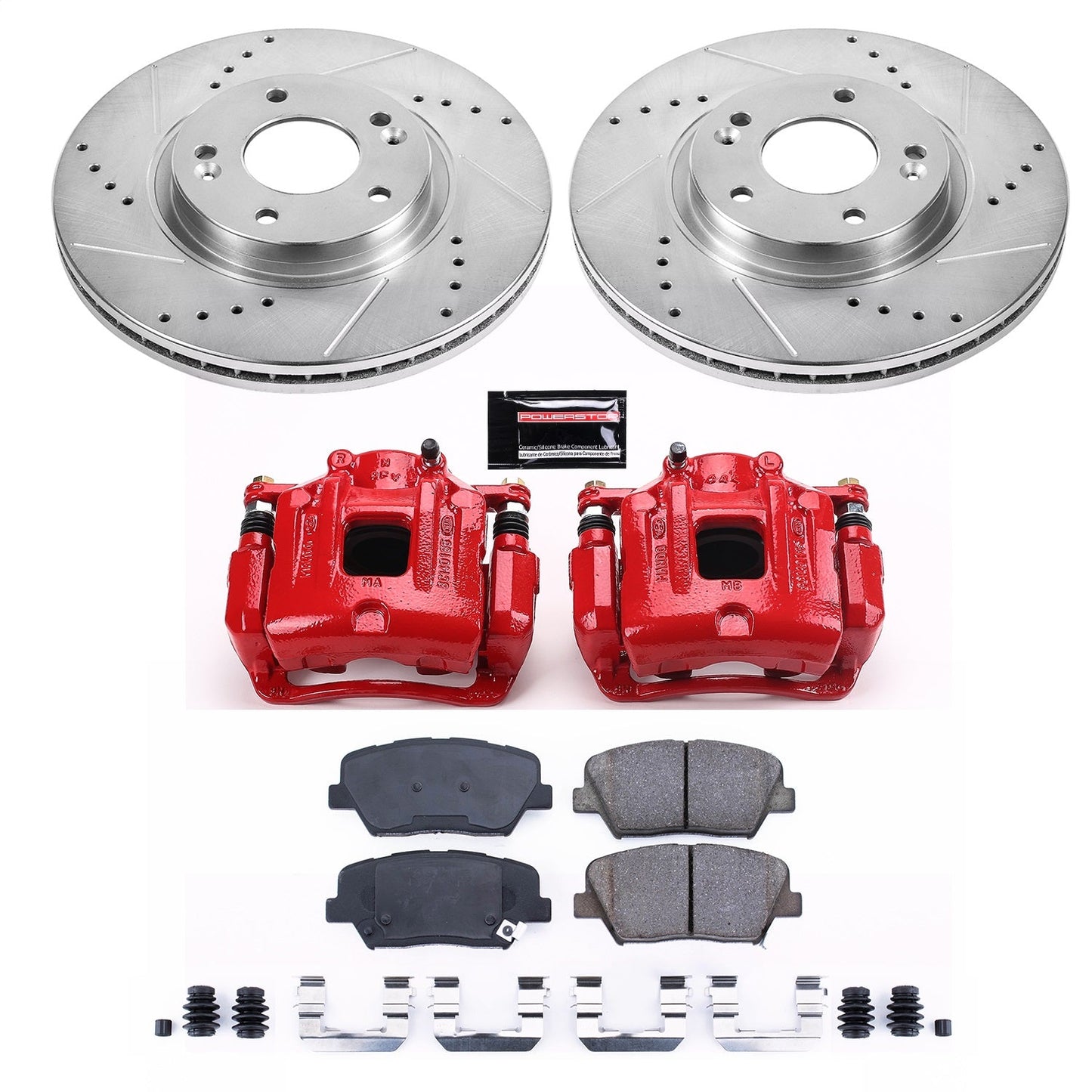 PowerStop Front Z23 Evolution Sport Brake Kit w/ Calipers | Hyundai Santa Fe (10-12) (KC5926)