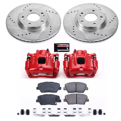 PowerStop Front Z23 Evolution Sport Brake Kit w/ Calipers | Hyundai Santa Fe (10-12) (KC5926)