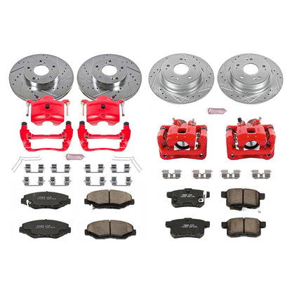 PowerStop Front & Rear Z23 Evolution Sport Brake Kit w/ Calipers | Honda Accord (11-12) (KC5934)