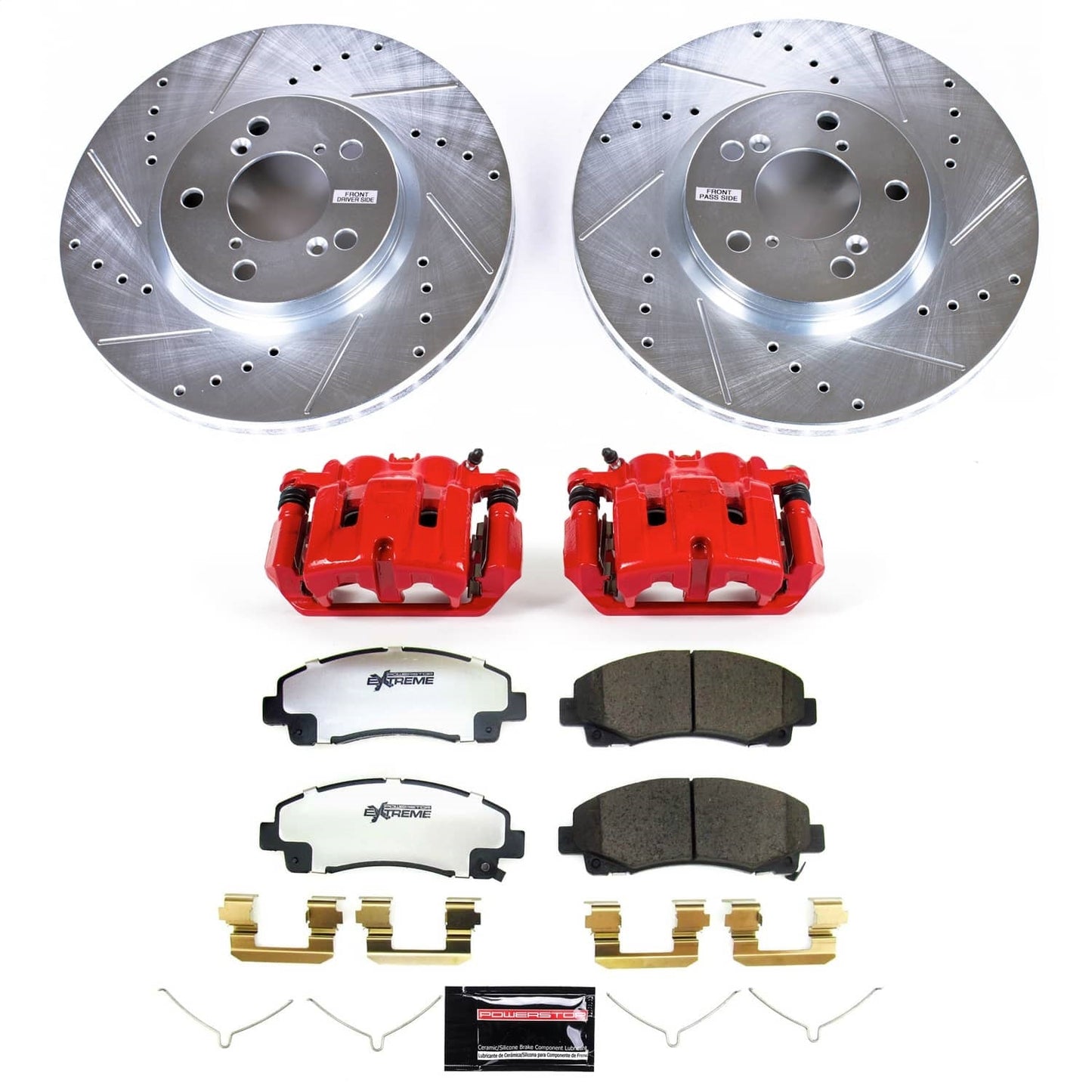 PowerStop Front Z26 Street Kit w/ Calipers | Honda Ridgeline (12-14) (KC5939-26)