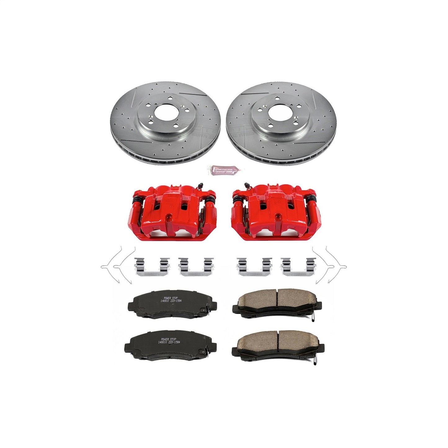 PowerStop Front Z23 Evolution Sport Brake Kit w/ Calipers | Honda Ridgeline (12-14) (KC5939)