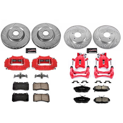 PowerStop Front & Rear Z23 Evolution Sport Brake Kit w/ Calipers | Ford Mustang (12) (KC5942)
