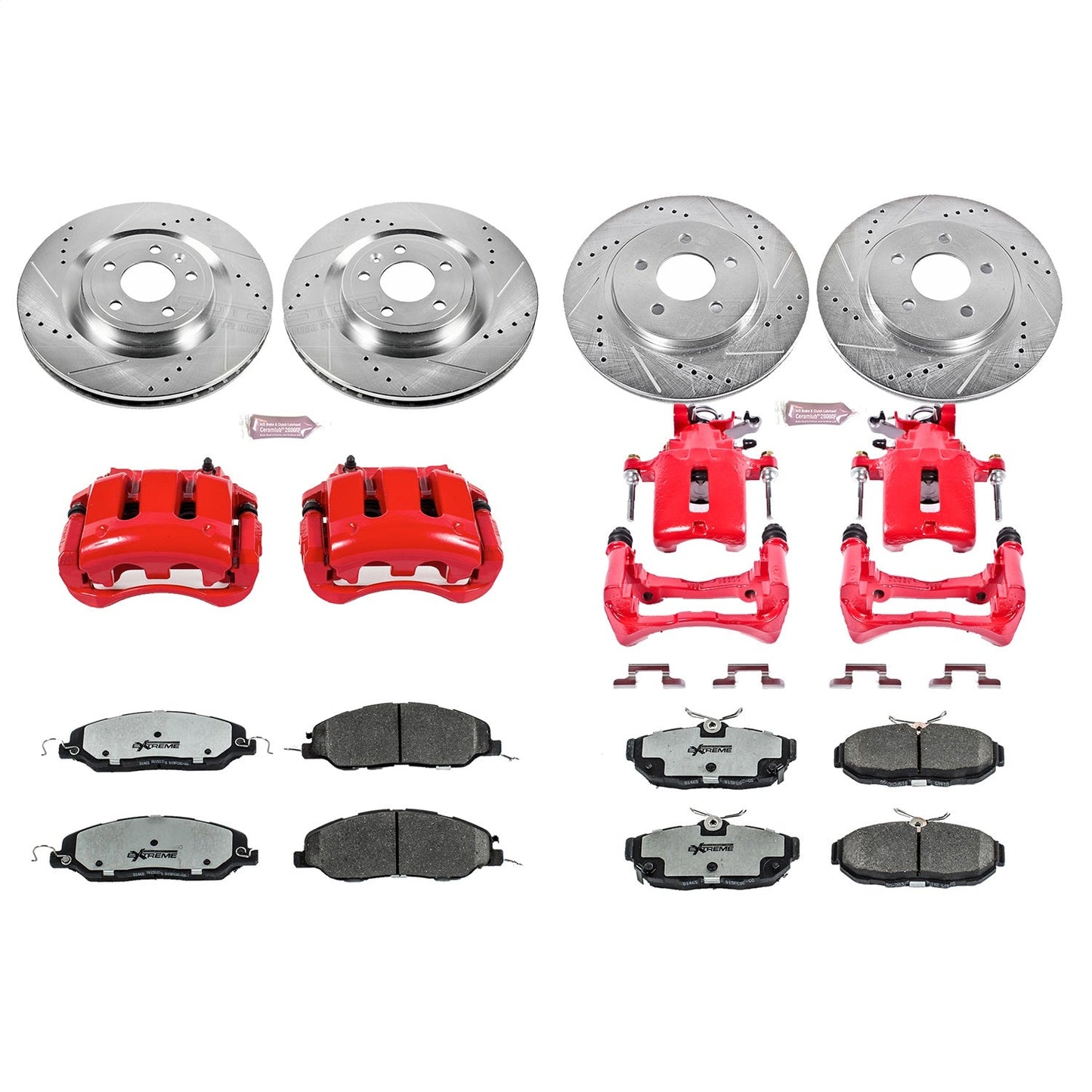 PowerStop Front & Rear Z26 Street Warrior Brake Kit w/ Calipers | Ford Mustang (11-14) (KC5943-26)