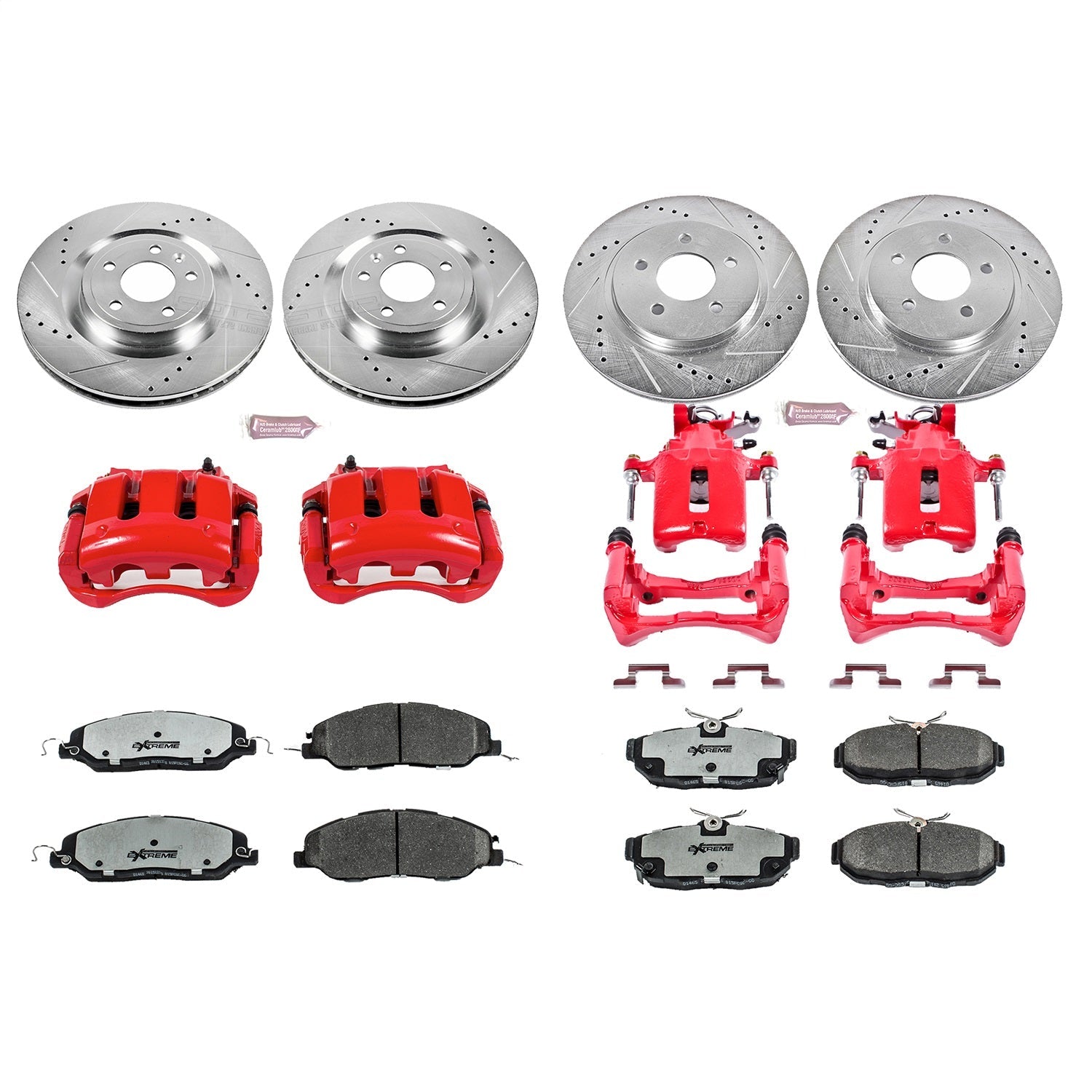 PowerStop Front & Rear Z26 Street Warrior Brake Kit w/ Calipers | Ford Mustang (11-14) (KC5943-26)