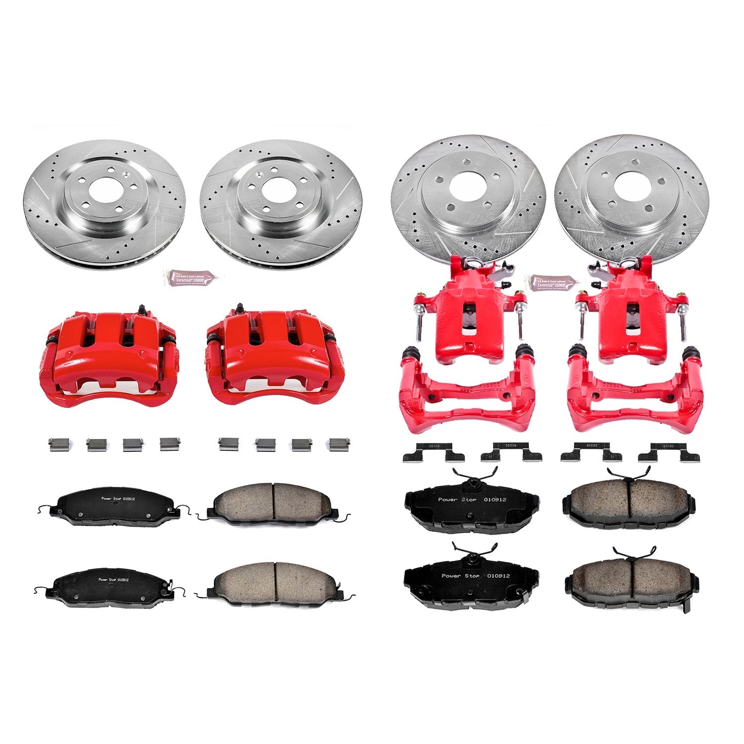 PowerStop Front & Rear Z23 Evolution Sport Brake Kit w/ Calipers | Ford Mustang (11-14) (KC5943)