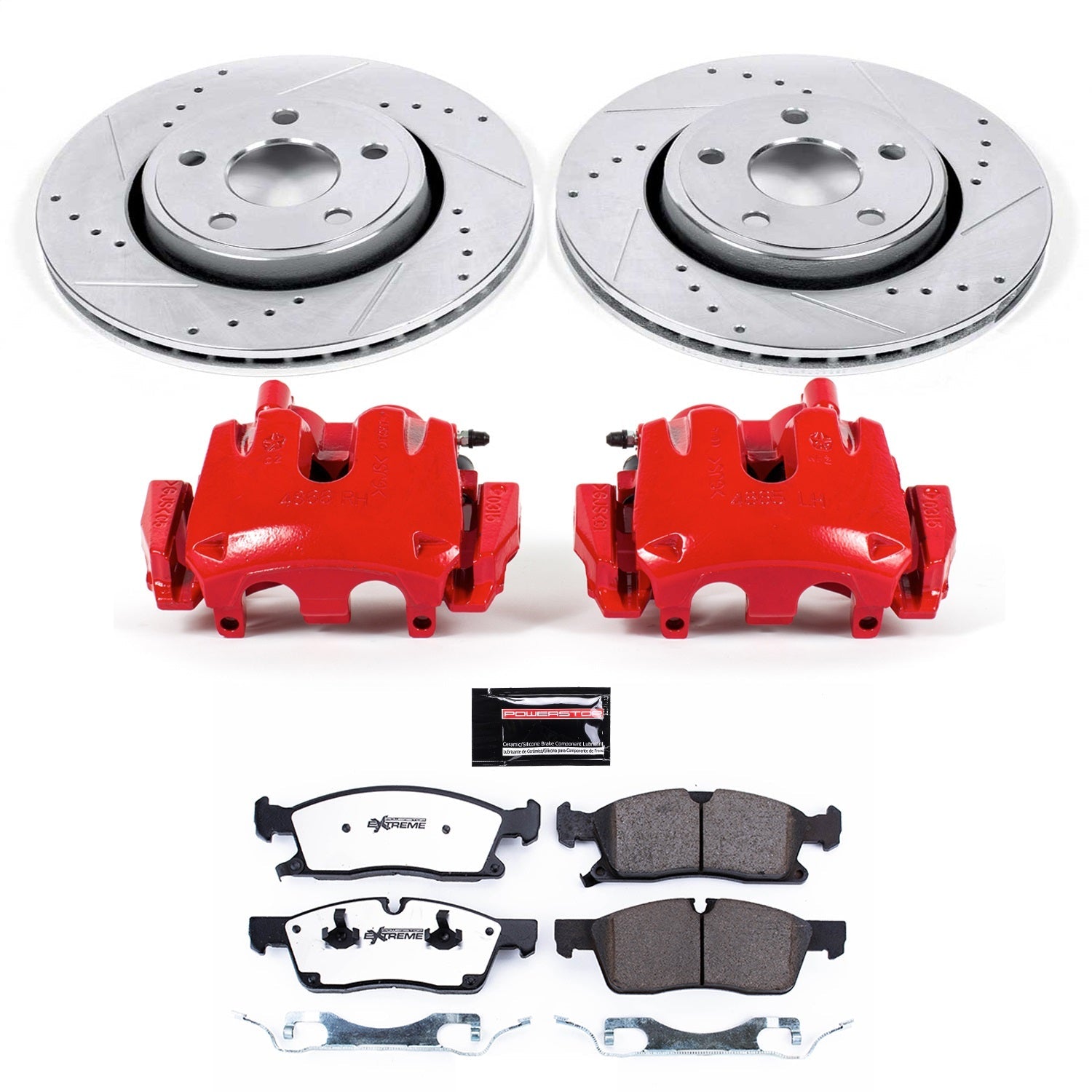 PowerStop Front Z36 Truck & Tow Brake Kit w/ Calipers | Jeep Grand Cherokee (11-16) (KC5951-36)