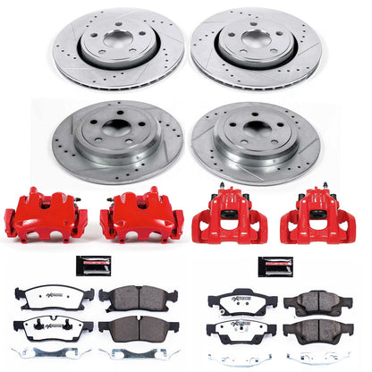 PowerStop Front and Rear Z36 Truck & Tow Brake Kit w/ Calipers | Jeep Grand Cherokee (11-16) (KC5952-36)