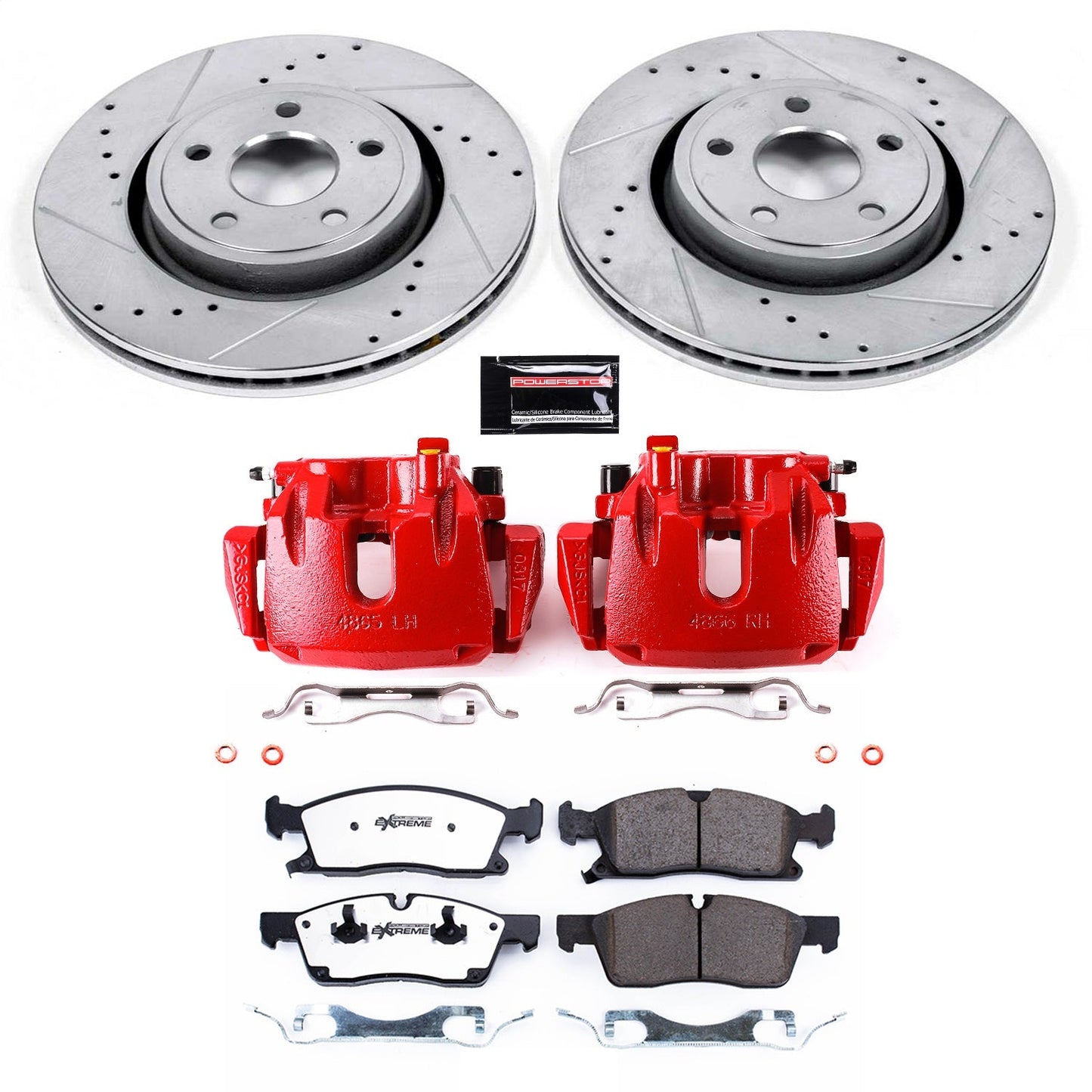 PowerStop Front Z36 Truck & Tow Brake Kit w/ Calipers | Jeep Grand Cherokee (11-12) (KC5954-36)