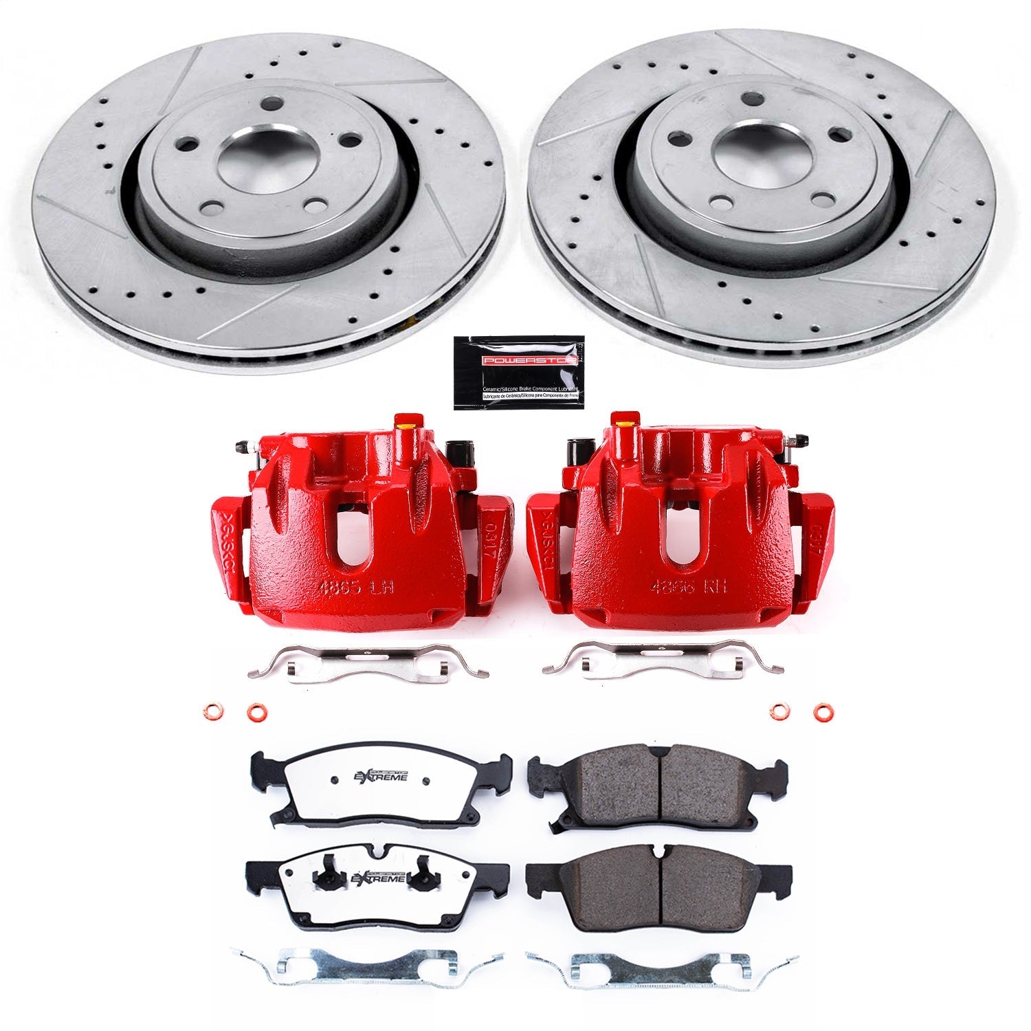PowerStop Front Z36 Truck & Tow Brake Kit w/ Calipers | Jeep Grand Cherokee (11-12) (KC5954-36)