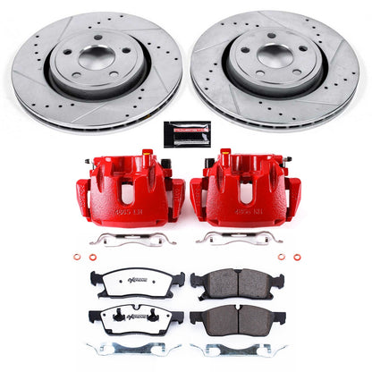 PowerStop Front Z36 Truck & Tow Brake Kit w/ Calipers | Jeep Grand Cherokee (11-12) (KC5954-36)