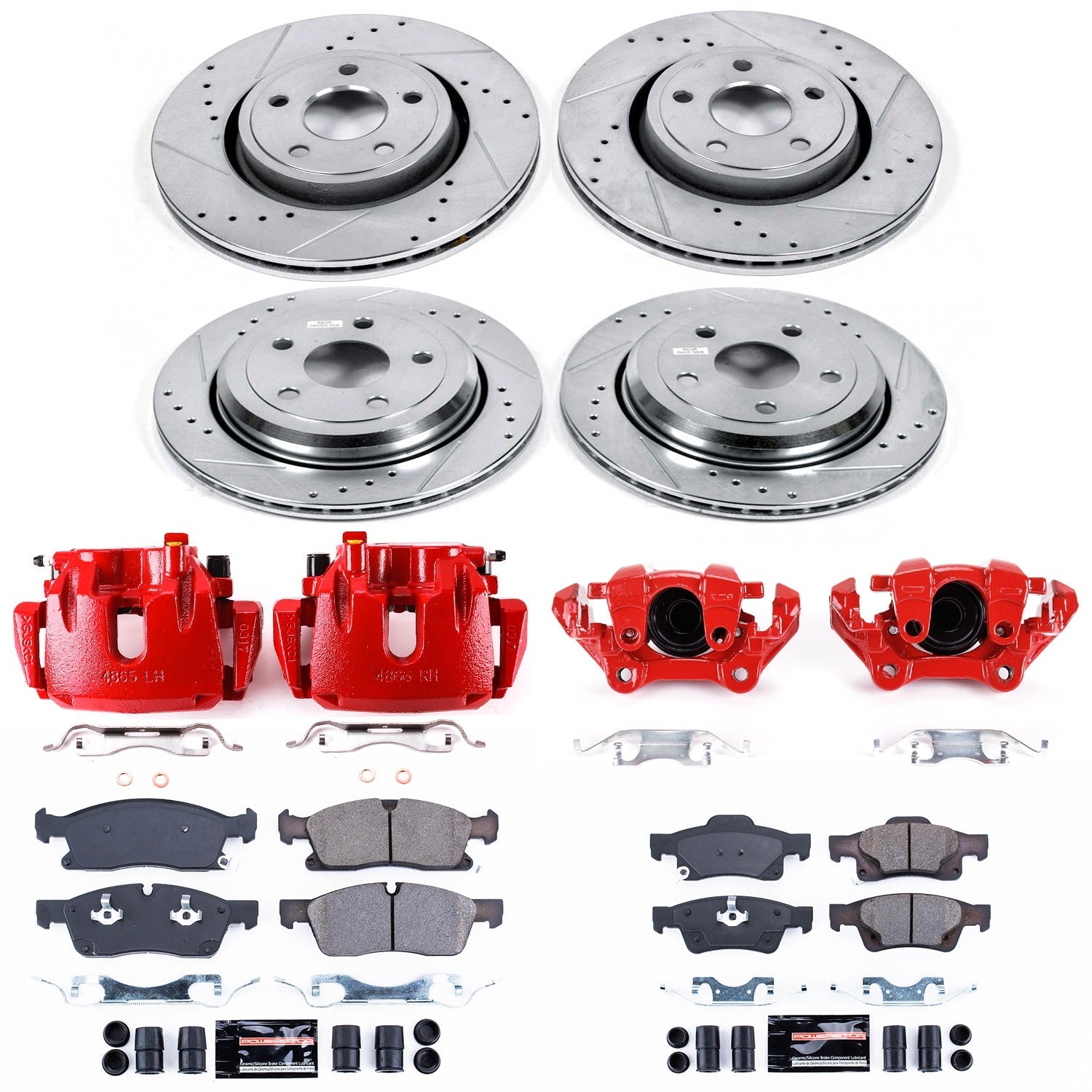 PowerStop Front & Rear Z23 Evolution Sport Brake Kit w/ Calipers | Dodge Durango (11-17) (KC5955)