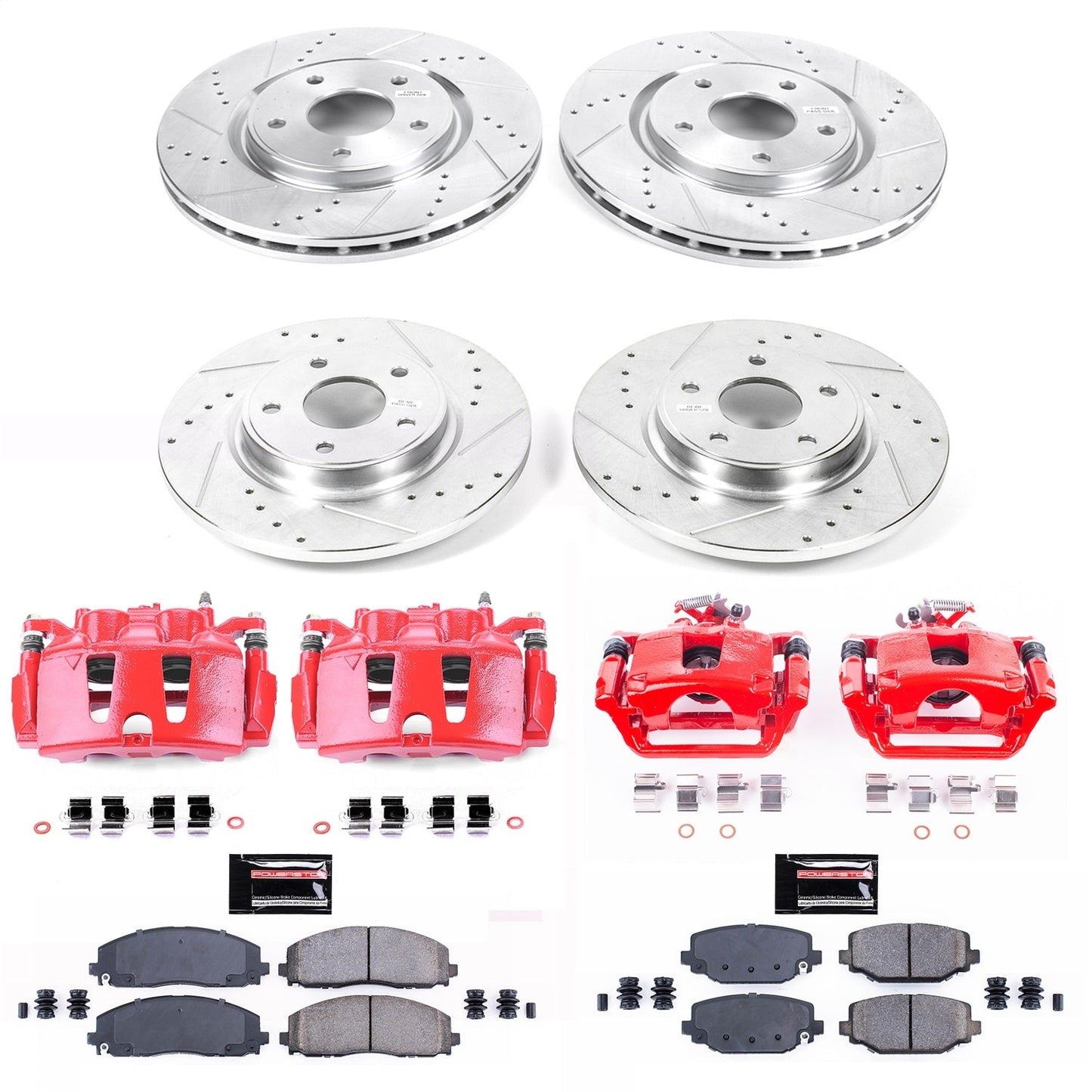 PowerStop Front & Rear Z23 Evolution Sport Brake Kit w/ Calipers | Chrysler Town & Country (12-16) (KC5960)