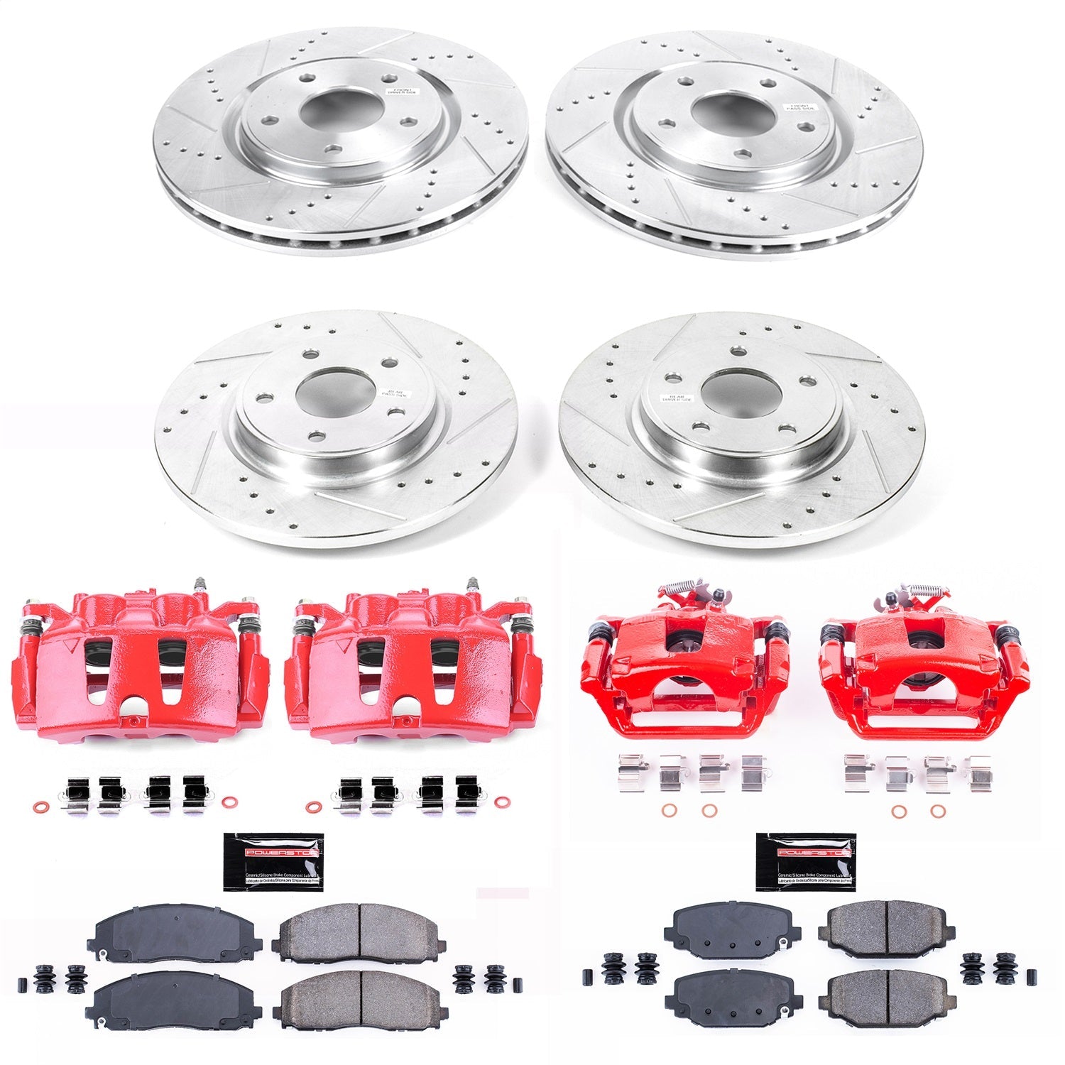 PowerStop Front & Rear Z23 Evolution Sport Brake Kit w/ Calipers | Chrysler Town & Country (12-16) (KC5960)