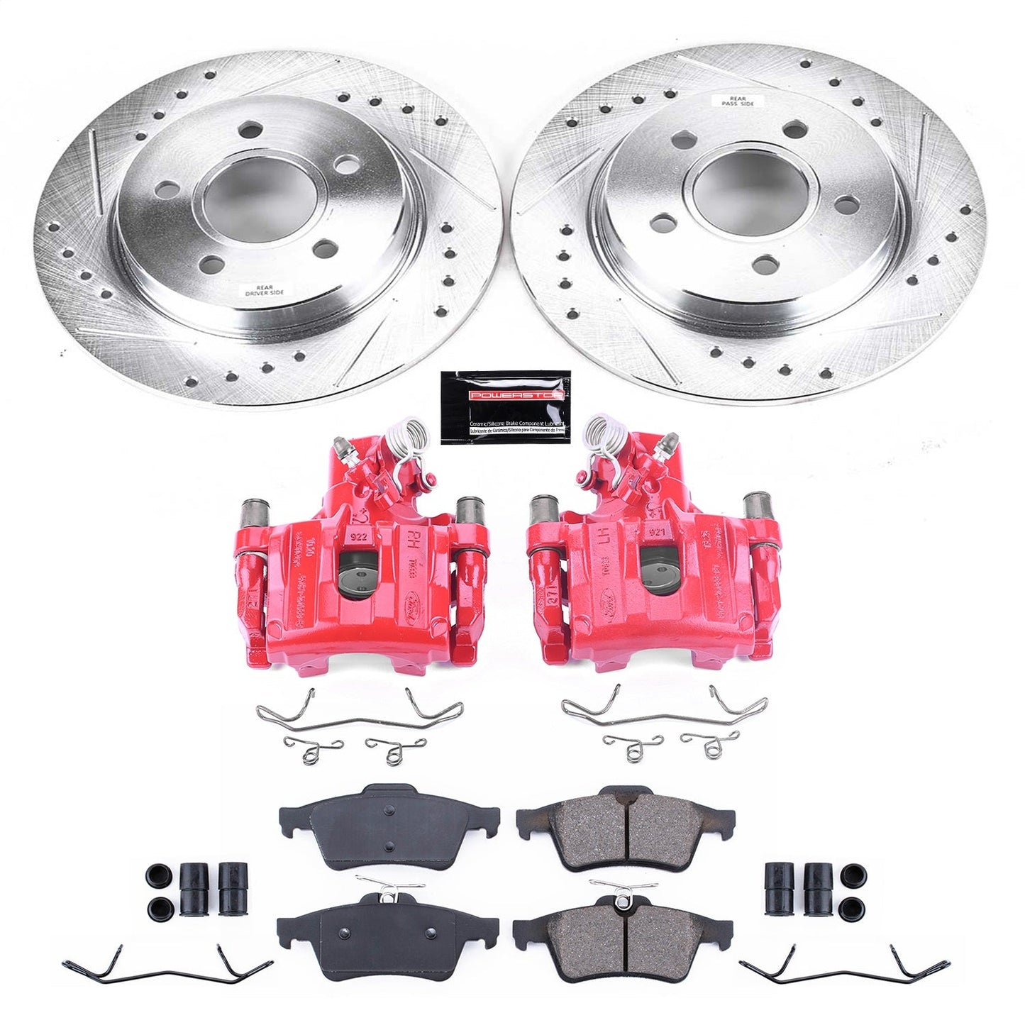 PowerStop Rear Z23 Evolution Sport Brake Kit w/ Calipers | Ford Focus (12-18) (KC5975)