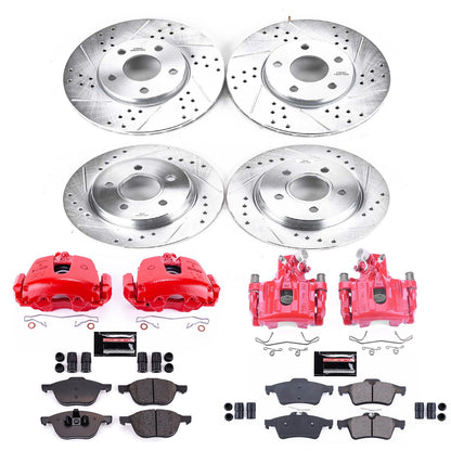 PowerStop Front & Rear Z23 Evolution Sport Brake Kit w/ Calipers | Ford Focus (14-18) (KC5977A)