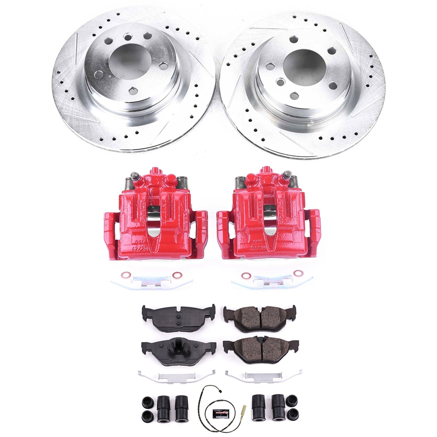 PowerStop Rear Z23 Evolution Sport Brake Kit w/ Calipers | BMW 328i (11-13) (KC5981)