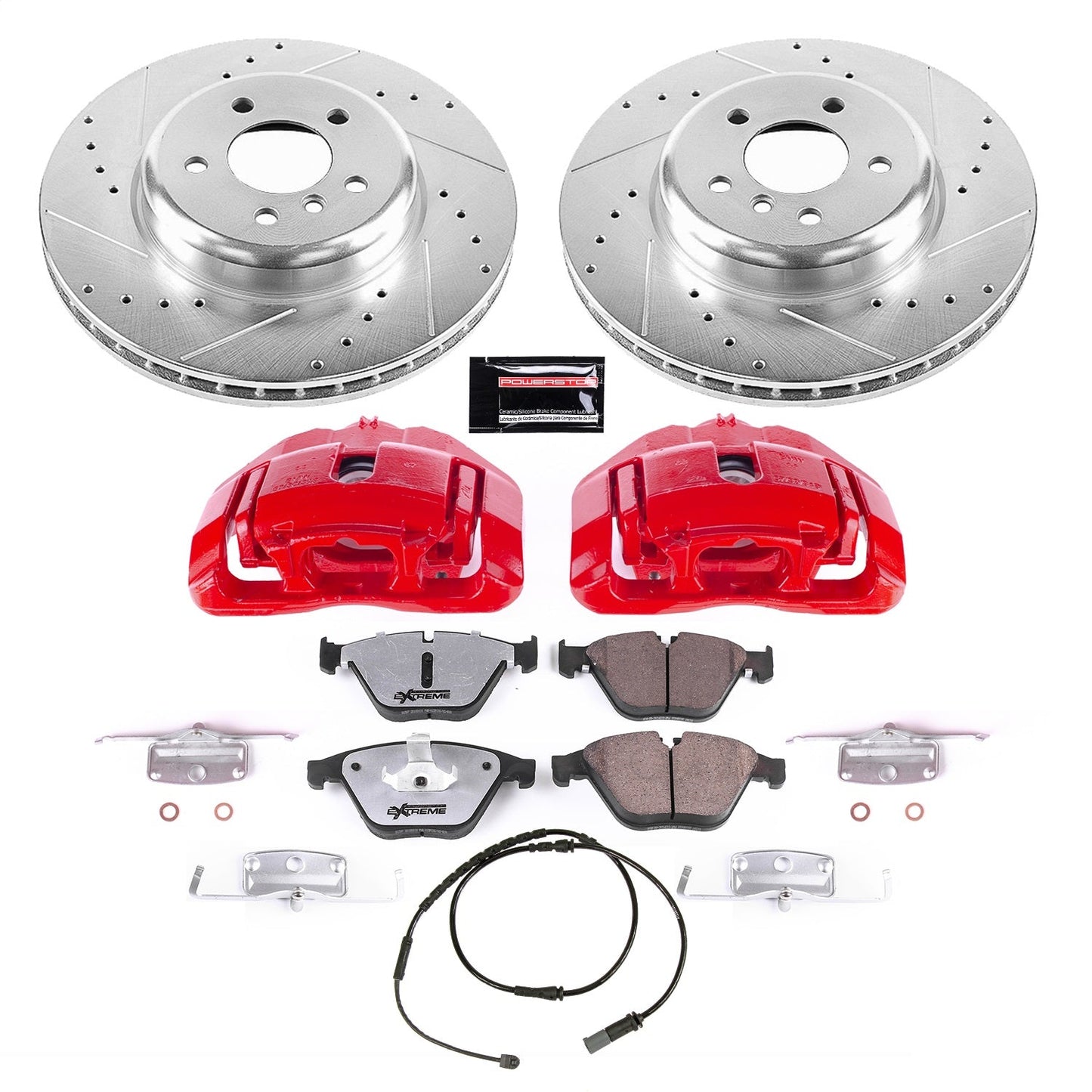 PowerStop Front Z26 Street Brake Kit w/ Calipers | BMW 535i (11) (KC6020-26)