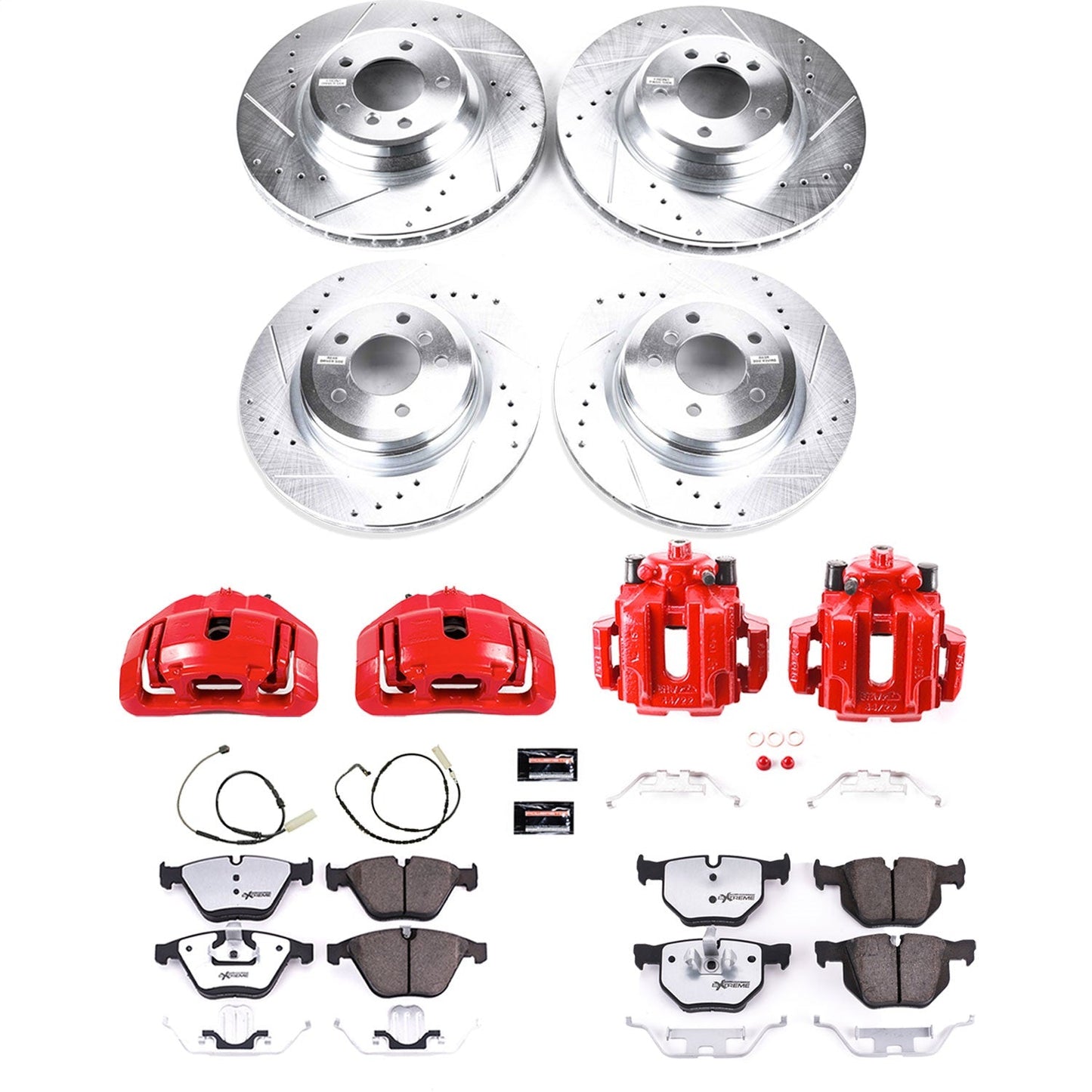 PowerStop Front and Rear Z26 Street Brake Kit w/ Calipers | BMW 335is (11-13) (KC6057-26)
