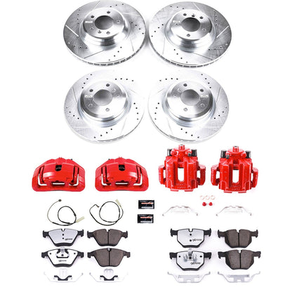 PowerStop Front and Rear Z26 Street Brake Kit w/ Calipers | BMW 335is (11-13) (KC6057-26)