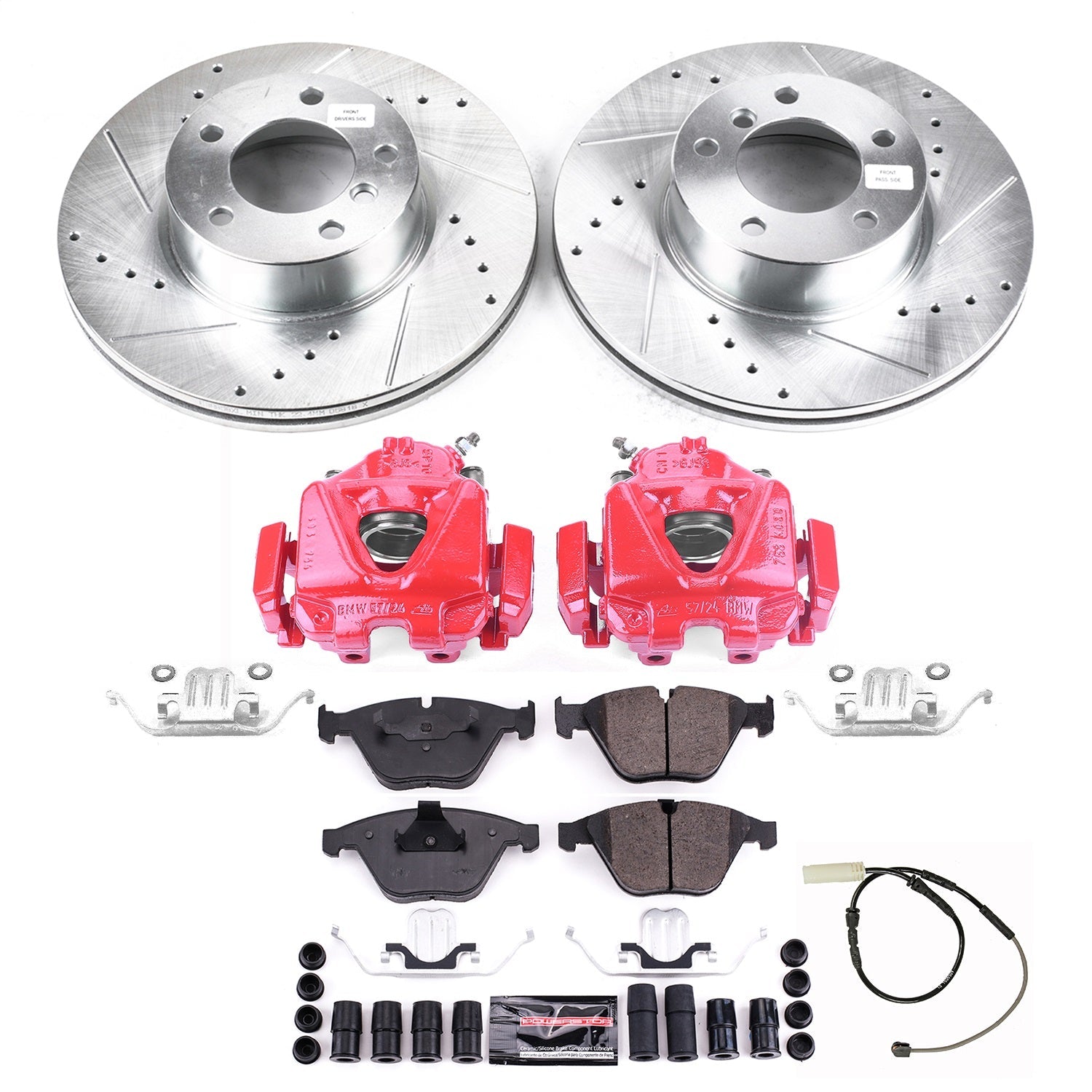 PowerStop Front Z23 Evolution Brake Kit w/ Calipers | BMW 328i (11-13) (KC6073A)