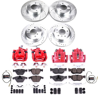 PowerStop Front & Rear Z23 Evolution Sport Brake Kit w/ Calipers | BMW 328i xDrive (11-12) (KC6074)