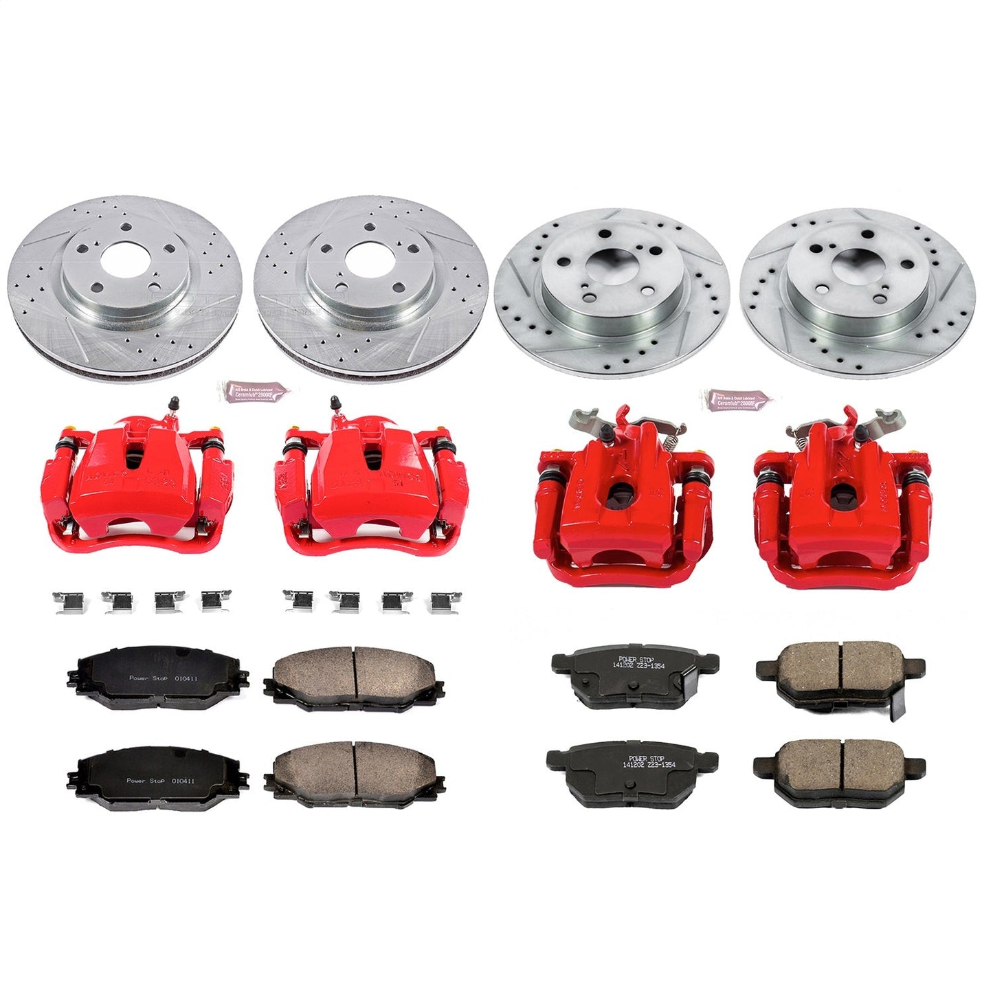 PowerStop Front & Rear Z23 Evolution Sport Brake Kit w/ Calipers | Scion tC (11-16) (KC6076)