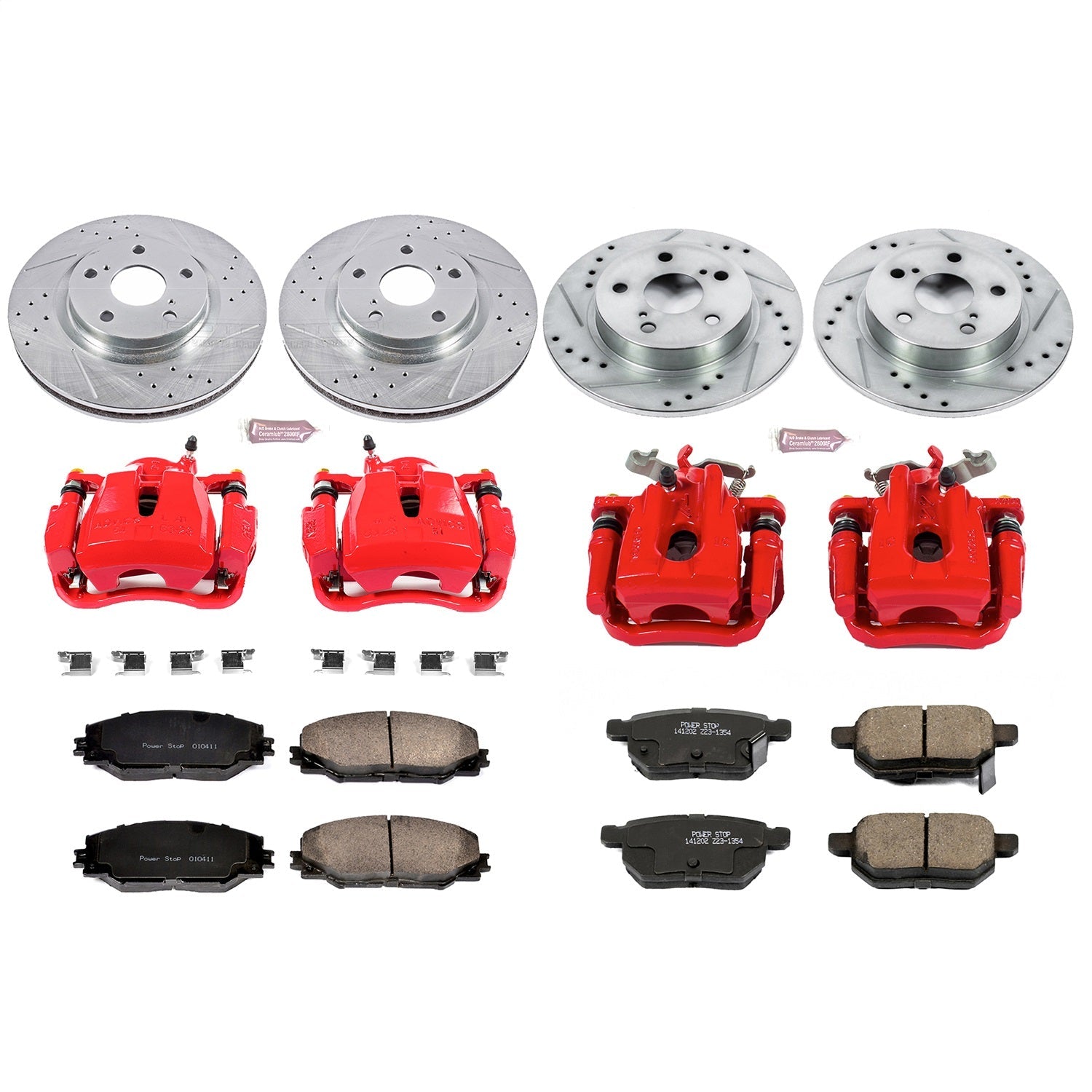 PowerStop Front & Rear Z23 Evolution Sport Brake Kit w/ Calipers | Scion tC (11-16) (KC6076)