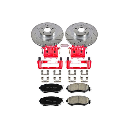 PowerStop Front Z23 Evolution Sport Brake Kit w/ Calipers | Subaru Crosstrek (16-17) (KC6082)