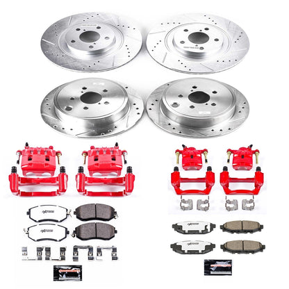 PowerStop Front & Rear Z26 Street Warrior Brake Kit w/ Calipers | Subaru Forester (10-13) (KC6083-26)
