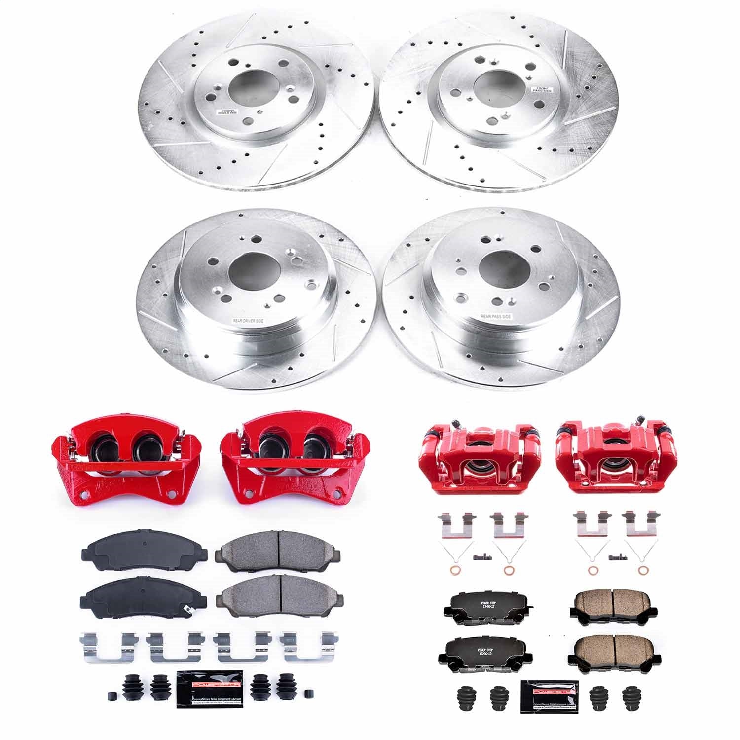 PowerStop Front & Rear Z23 Evolution Sport Brake Kit w/ Calipers | Honda Pilot (12-15) (KC6084)