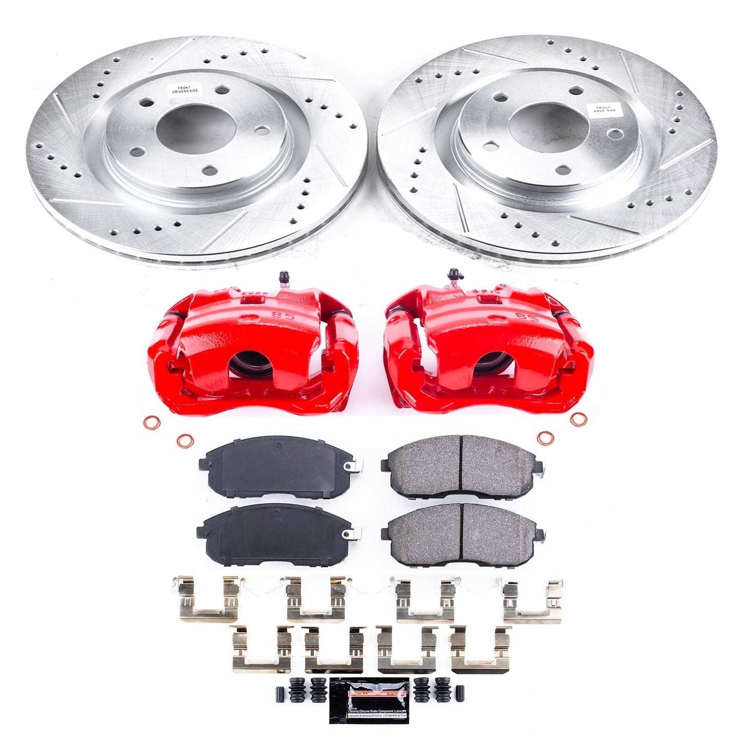 PowerStop Front Z23 Evolution Sport Brake Kit w/ Calipers | Nissan Juke (11-17) (KC6094)