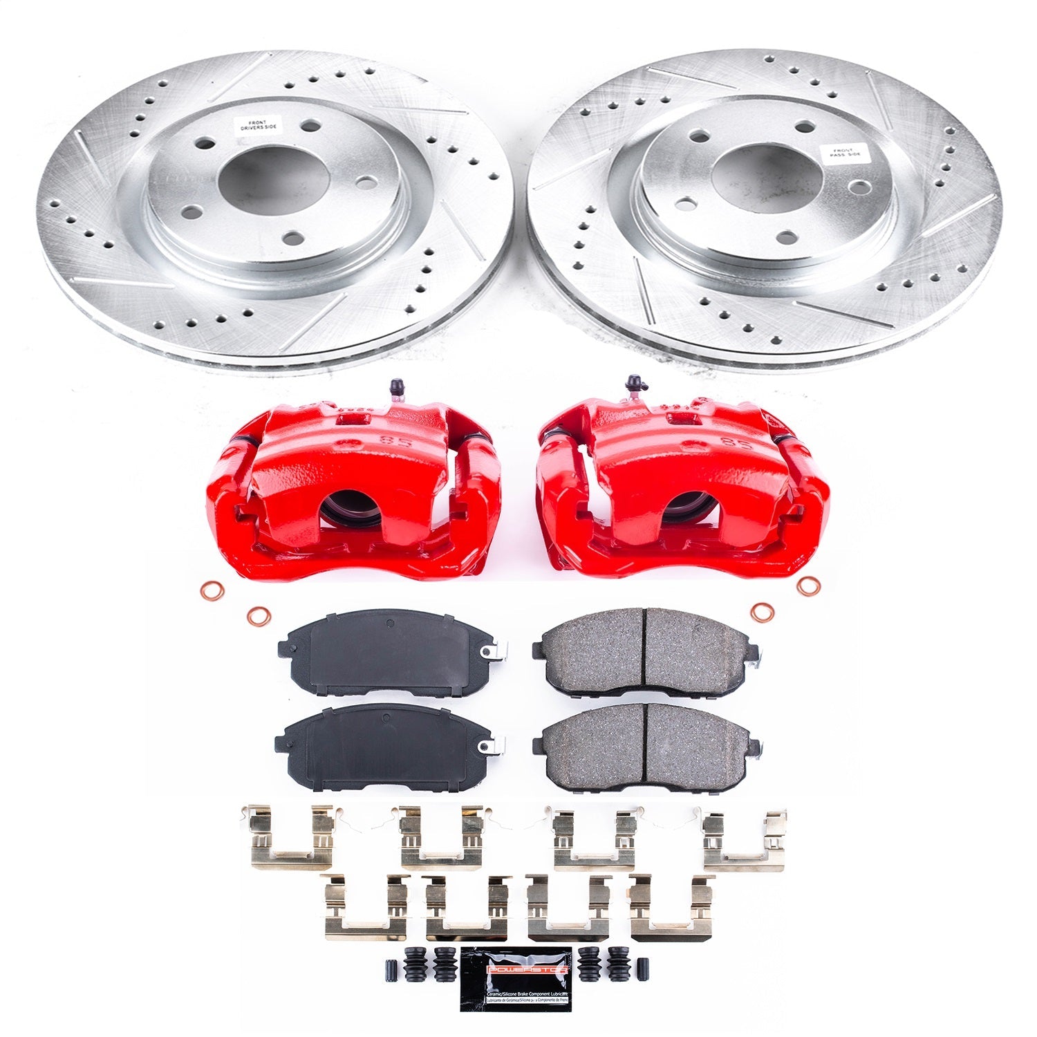 PowerStop Front Z23 Evolution Sport Brake Kit w/ Calipers | Nissan Juke (11-17) (KC6094)