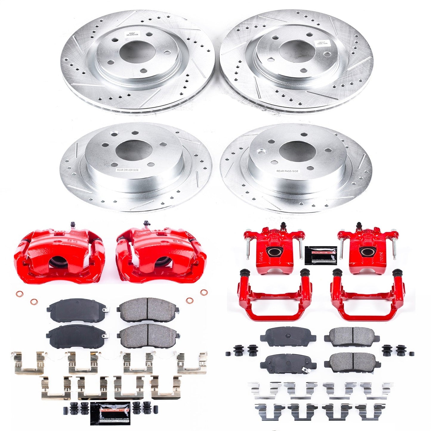 PowerStop Front & Rear Z23 Evolution Sport Brake Kit w/ Calipers | Nissan Juke (11-17) (KC6095)