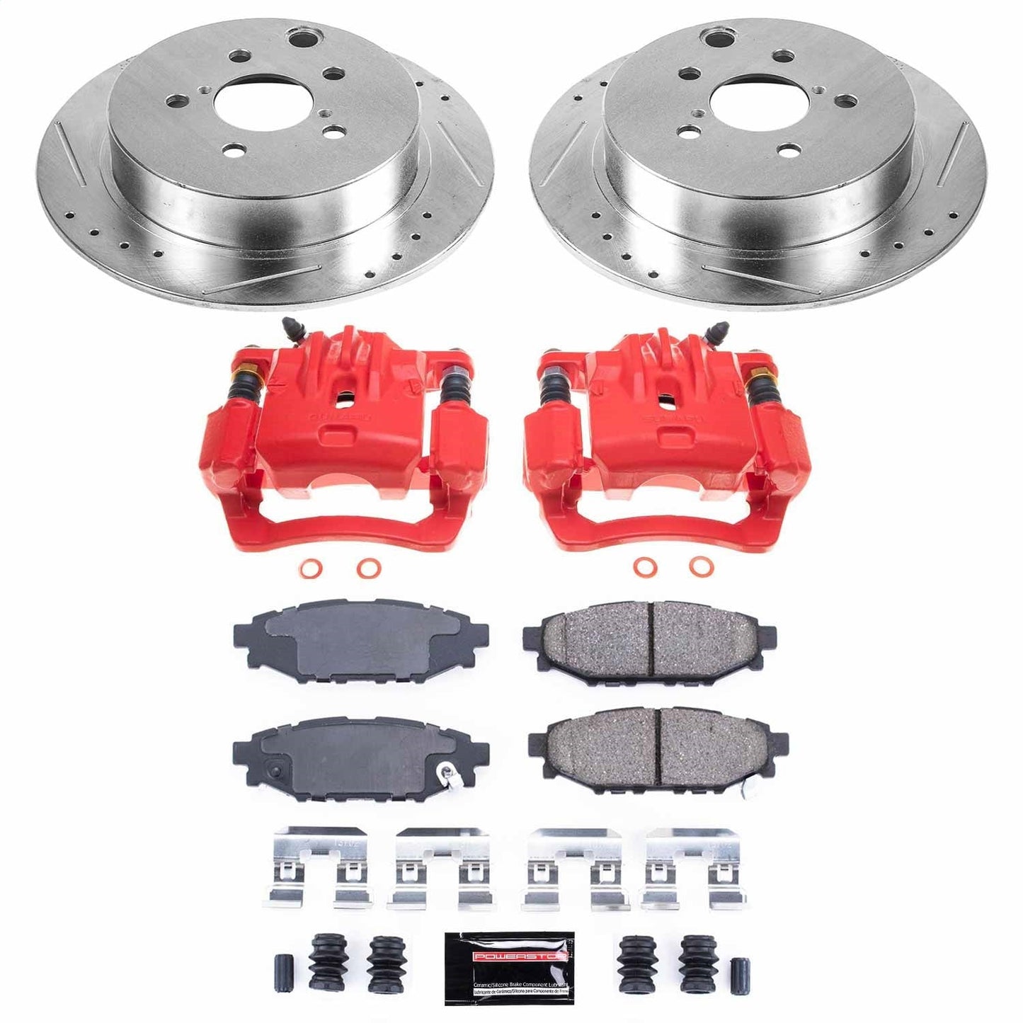 PowerStop Rear Z23 Evolution Sport Brake Kit w/ Calipers | Subaru Crosstrek (16-19) (KC6107)